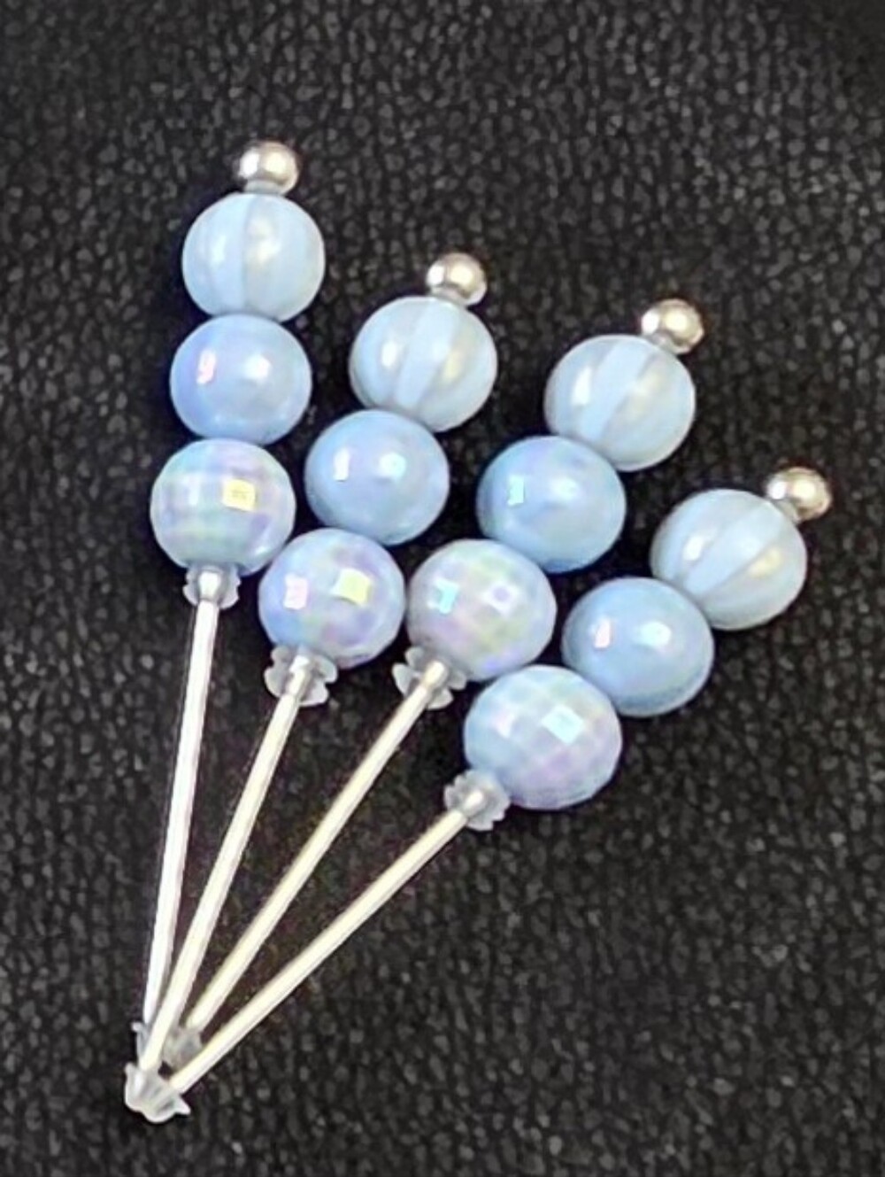 Light Blue Beaded Charcuterie Picks